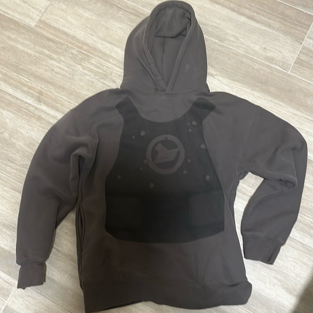 Sicko Born With Pain Gray & Black Bulletproof Hoodie, size medium replica